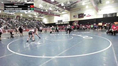 115 lbs Cons. Round 1 - Fabiola Perez, Redlands East Valley vs Elizabeth Sanchez, Bonita