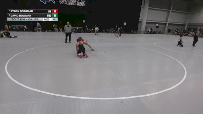 126 lbs Cons. Quarters - Ayden Bergman, Immortal Athletics WC vs David Bowman, Monrovia Wrestling Club