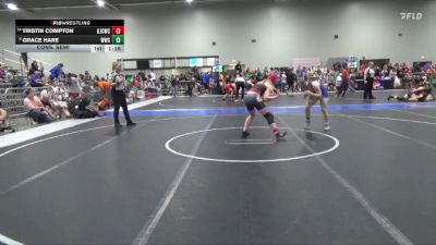 135 lbs Cons. Semi - Tristin Compton, Hoisington Jr Cardinal Wrestling Club vs Grace Hare, Wichita Wrestling Club