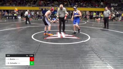 200 lbs Quarterfinal - Isaac Beebe, Maplewood vs Daniel Schadle, Pine Grove