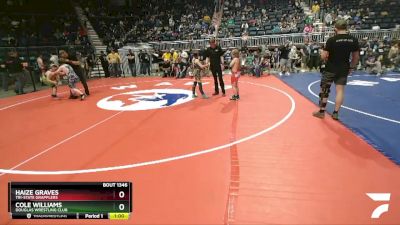 93 lbs Cons. Round 3 - Haize Graves, Tri-State Grapplers vs Cole Williams, Douglas Wrestling Club