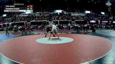 Quarterfinal - Wes Banks, Lincoln County (Eureka) vs Shannon Stuart, Darby