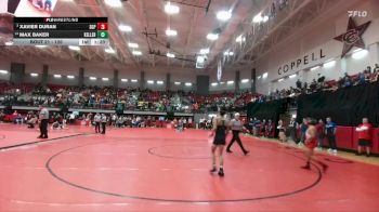 120 lbs Champ. Round 1 - Xavier Duran, South Grand Prairie vs Max Baker, Keller