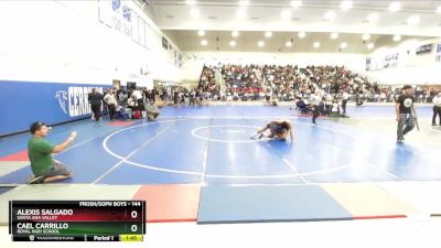 144 lbs Champ. Round 1 - Cael Carrillo, Royal High School vs Alexis Salgado, Santa Ana Valley