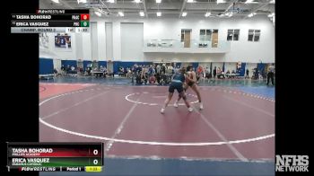 130 lbs Champ. Round 2 - Tasha Bohorad, Phillips Academy vs Erica Vasquez, Paramus Catholic