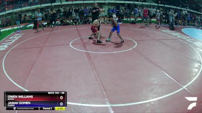 96 lbs Quarterfinal - Owen Williams, Idaho vs Jasiah Domen, Hawaii