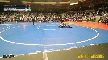 84 lbs Consi Of 4 - Leilani Aimable, Southern Maryland Wrestling Club vs Olive Burrows, Sebolt Wrestling Academy