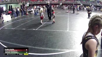 40-42 lbs Quarterfinal - Whitley Mazzulla, Hawks Wrestling Club (Lincoln) vs Clara Coufal, Broken Bow Wrestling Club