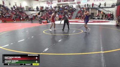 144 lbs Quarterfinal - Matthew Michel, Maquoketa vs Mason Karam, Iowa City, Liberty