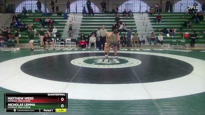 285 lbs Quarterfinal - Matthew Weed, Catholic High School vs Nicholas Lemma, Catholic High School