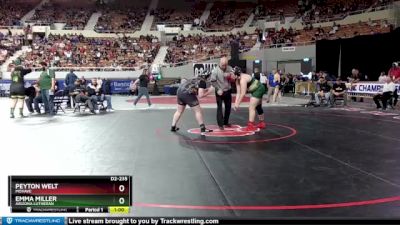 D2-235 lbs Cons. Round 2 - Peyton Welt, Mohave vs Emma Miller, Arizona Lutheran