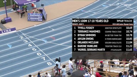 Youth Boys' 100m, Finals 6 - Age 17-18