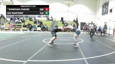 165 lbs Cons. Round 3 - Donovan Chavez, Cerritos vs Leo Martinez, East Los Angeles College