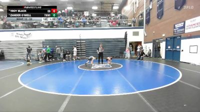 52 lbs Cons. Round 2 - Zander O`Niell, Thunder Ridge Outlaws Wrestling Club vs Troy Black, Idaho
