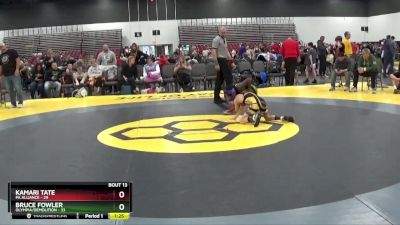 75 lbs Placement Matches (8 Team) - Bruce Fowler, Olympia/Demolition vs Kamari Tate, PA Alliance