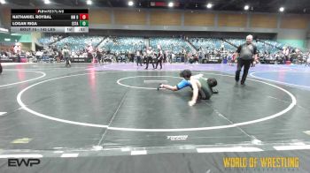 145 lbs Consi Of 32 #1 - Nathaniel Roybal, NM Bad Boyz vs Logan Riga, Estacada Youth Wrestling