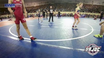 73 lbs Quarterfinal - Jentry Lyden, South Central Punisher Wrestling Club vs Marcie Cook, Hoisington Jr Cardinals