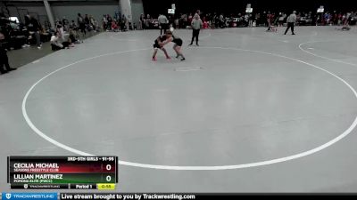 91-95 lbs Round 5 - Lillian Martinez, Pomona Elite (PWCC) vs Cecilia Michael, Seasons Freestyle Club