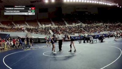 114-D2 Champ. Round 1 - Mairead Greenwood, Snowflake High School vs Kaliyah Molina, Yuma Catholic High School