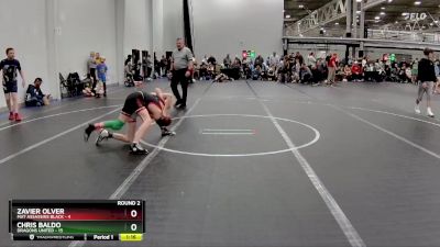 88 lbs Round 2 (4 Team) - Chris Baldo, Dragons United vs Zavier Olver, Mat Assassins Black