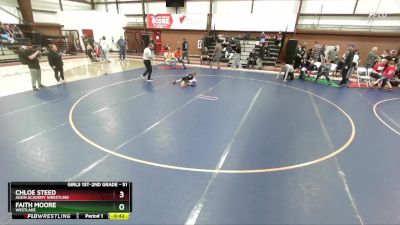 51 lbs Semifinal - Chloe Steed, Agon Academy Wrestling vs Faith Moore, Westlake