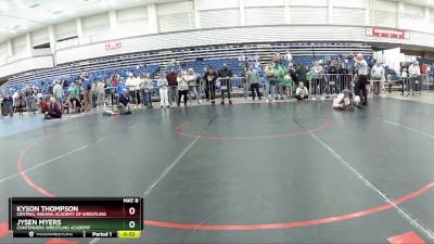 77 lbs Cons. Round 2 - Jysen Myers, Contenders Wrestling Academy vs Kyson Thompson, Central Indiana Academy Of Wrestling