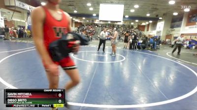 132 lbs Champ. Round 1 - Diego Brito, Granite Hills (El Cajon) vs Gavin Mitchell, Madison High School