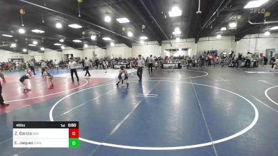 46 lbs Rr Rnd 2 - Zane Garcia, Bad Cat Wrestling Club vs Elliot Jaquez, Carlsbad Combat WC