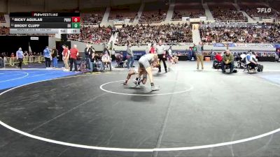 132-D3 5th Place Match - Ricky Aguilar, Poston Butte High School vs Brody Cluff, Show Low High School