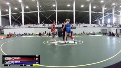 183 lbs Round 3 (6 Team) - Aspen Atkinson, Oklahoma vs Makynlee Cova, California