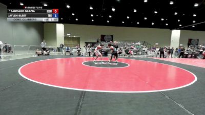 132 lbs Cons. Quarters - Santiago Garcia, Kt 3 Style Wrestling Club vs Jaylen Sleet, Team Missouri Select