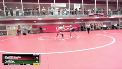 152 lbs Quarterfinal - Braxton Hanna, Madison High School vs Mac Hall, West Jefferson