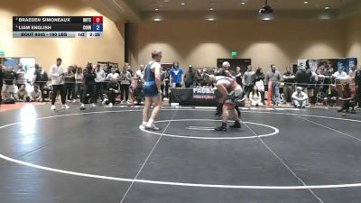 190 lbs Quarters - Braeden Simoneaux, BRTC vs Liam English, Cobra