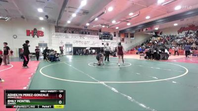 120 lbs Cons. Round 2 - Adheilyn Perez-Gonzalez, Granite Hills vs Emily Montiel, Downey