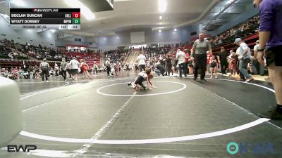 46 lbs Round Of 32 - Declan Duncan, Collinsville Cardinal Youth Wrestling vs Wyatt Dorsey, Mannford Pirate Youth Wrestling