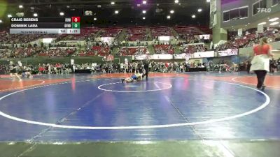 86 lbs Quarterfinal - Dominik Lara, Great Falls High Bison vs Craig Berens, Shepherd Wrestling Club