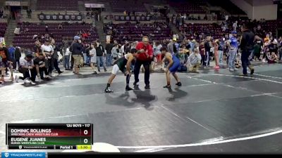 117 lbs 5th Place Match - Dominic Rollings, Wrecking Crew Wrestling Club vs Eugene Juanes, Duran Wrestling Club