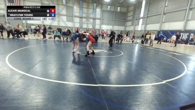 U15 Women - 62 lbs Cons. Round 4 - Alexis Mariscal, CA vs Braylynn Young, AK