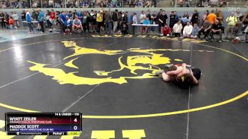 110 lbs Semifinal - Wyatt Zeiler, Chugach Eagles Wrestling Club vs Maddox Scott, Juneau Youth Wrestling Club Inc.