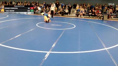 132 lbs Round 1 - Zac Snow, Lincoln Southwest vs Ethan Cordova, Klein