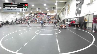 132 lbs Quarterfinal - Andrew Aguilera, Highland vs Johnny Overgaag, Palm Desert