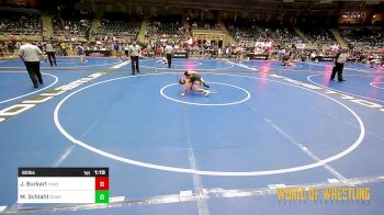 80 lbs Round Of 32 - Jericho Burkart, Vian Wrestling Club vs Mason Schlaht, Sunkist Kids Monster Garage