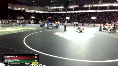 150 lbs Champ. Round 1 - Daniel Estrada, Kent Meridian vs Ethan Valich, Meridian