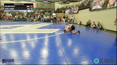 61 lbs Consolation - Leland Riley, Midwest City Bombers Youth Wrestling Club vs Case James, Cowboy Wrestling Club