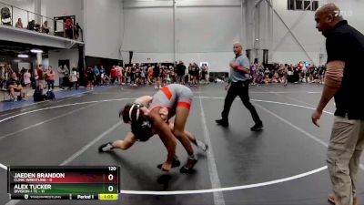 120 lbs Round 2 (8 Team) - Alex Tucker, Division-1 TC vs Jaeden Brandon, Clinic Wrestling