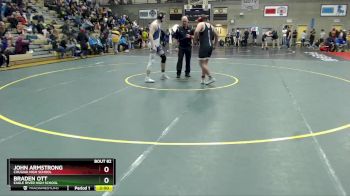 215 lbs Quarterfinal - JOHN ARMSTRONG, Chugiak High School vs Braden Ott, Eagle River High School