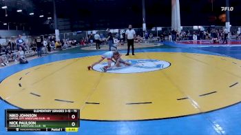 75 lbs 3rd Place Match - Nick Paulson, Cavalier Wrestling Club vs Niko Johnson, Capital City Wrestling Club