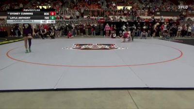 140 lbs Champ. Round 1 - Layla Anthony, Paola Hs vs Sydney Cummins, McPherson HS