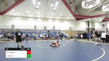 147 lbs Cons. Round 8 - Ashton Hobson, Fitz Wrestling Academy vs Jack Davis, Bishop Chatard