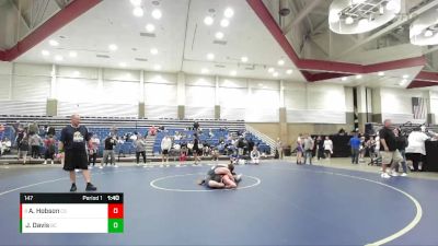 147 lbs Cons. Round 8 - Ashton Hobson, Fitz Wrestling Academy vs Jack Davis, Bishop Chatard